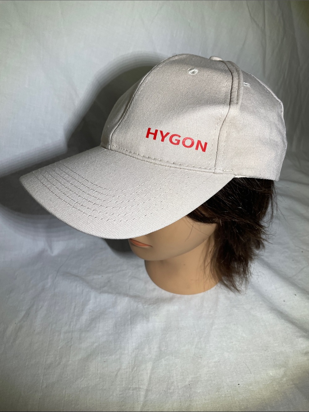 Hygon Embroidered Cream Baseball Cap